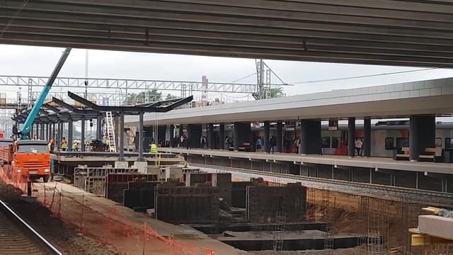Строительство ТПУ "Крюково" будущего МЦД-3 в Зеленограде смотреть онлайн