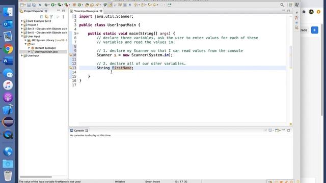 User Input in Java смотреть онлайн