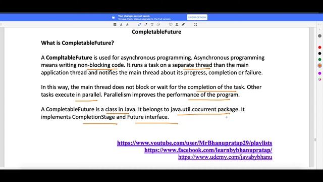 CompletableFuture in Java8 Video 57 смотреть онлайн