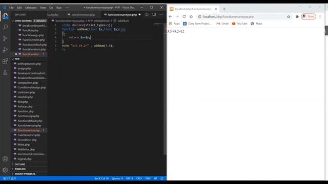 Function with Return Declaration PHP смотреть онлайн