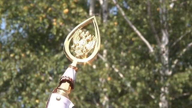 Освящение знамени + титр