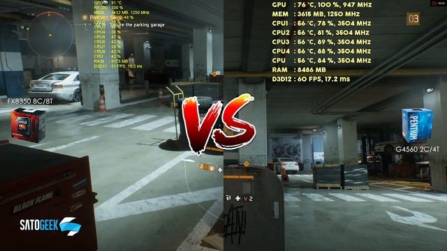 Benchmark Intel Pentium G4560 vs AMD FX 8350 Settings High 1080p смотреть онлайн