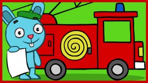 Рисуем ПОЖАРНУЮ МАШИНУ.  РИСОВАШКА со Степашкой. 1 серия. Учимся рисовать