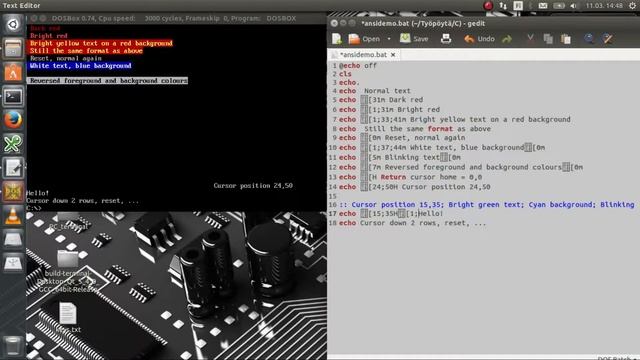 ANSI Escape Sequences in DOSBox смотреть онлайн