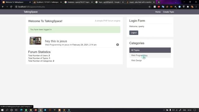 Blogging website || discussion forum || free source code || php sql database || website development смотреть онлайн