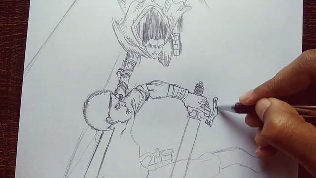 Levi Vs Reiner (Armoured Titan) Manga Page Drawing - Attack On Titan (Shingeki no kyojin) - смотреть онлайн