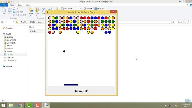 Simple Arkanoid Game using Python смотреть онлайн