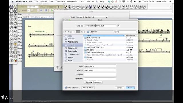 Finale Tutorial - Marching Band Folio Page Creation смотреть онлайн