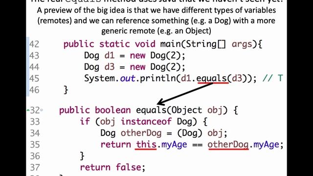 Equals vs. == in Java смотреть онлайн