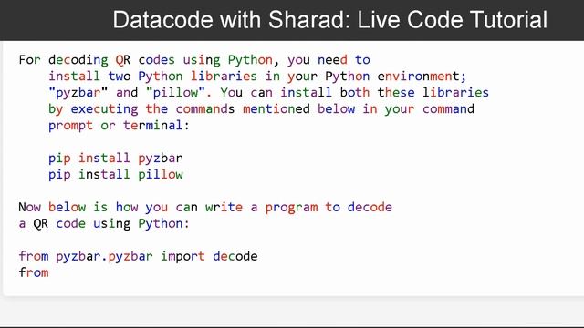 Decode a QR Code using Python | How to Decode QR Code in Python | python projects смотреть онлайн