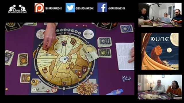 Dune Boardgame - 5 Player Live Playthrough In 4K
