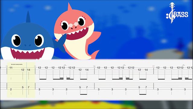 Baby Shark Dance | #babyshark Most Viewed Video | Bass Tabs | @ChamisBass #chamisbass #basstabs