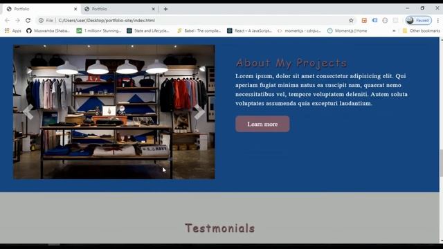Create a portfolio Website using bootstrap, CSS, Scroll animations : Part 1 смотреть онлайн