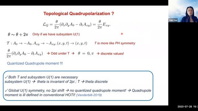 Yizhi You: Subsystem symmetry enabled HOTI and its topological phase transitions смотреть онлайн