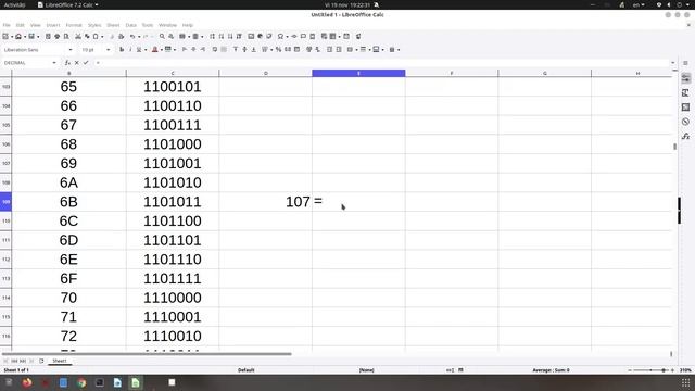 How to convert into DECIMAL any number in base 2 - 36 in LibreOffice Calc смотреть онлайн