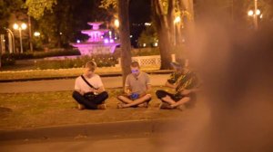 Уличные музыканты в парке Горького, Москва