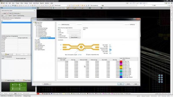 Altium Designer. Работа с дифференциальными парами.