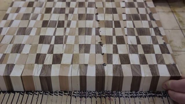 Making a chaotic pattern end grain cutting board смотреть онлайн