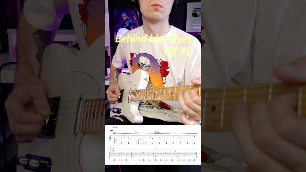 TOP EASY RIFF 2 | BEHIND BLUE EYES TABS #shorts смотреть онлайн