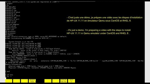 HP-UX 11.11 running on CENTOS 8 / RHEL 8 using Qemu | Demo смотреть онлайн