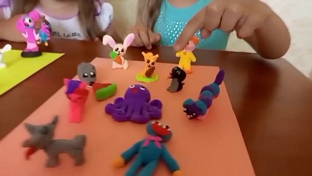Обзор ФИГУРОК из воздушного пластилина, как слепить Киси Миси, Хаги Ваги, Уточка Лалафанфан смотреть онлайн
