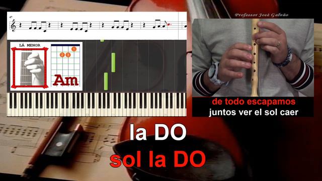 Calma Pedro Capó Educação Musical José Galvão Notas acordes guitarra flauta piano Letra Kara смотреть онлайн