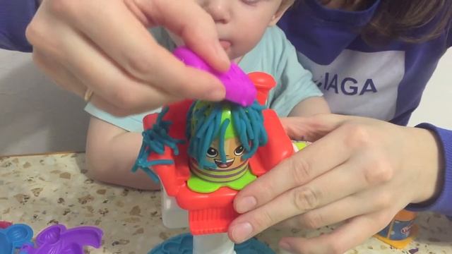 Делаем прически из теста Play Doh и стрижем смотреть онлайн