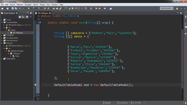 Crear una Tabla en java - JTable Código completo Java смотреть онлайн