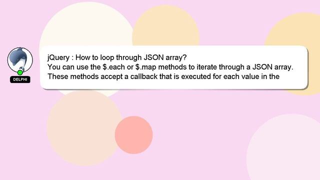 jQuery : How to loop through JSON array? смотреть онлайн