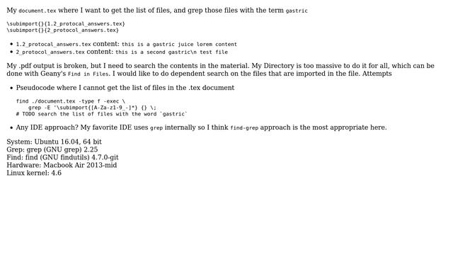 Find-grep for List of .tex Files? (3 Solutions!!) смотреть онлайн