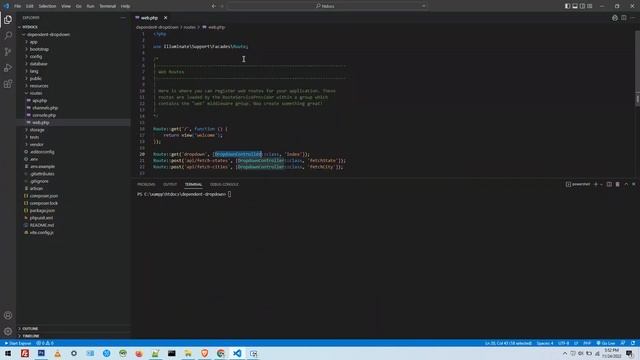 Dependent Dropdown Using Ajax Laravel смотреть онлайн