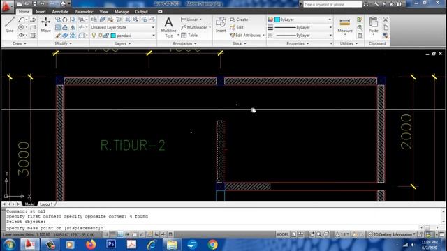 Tutorial Autocad Drawing, House Plan Free Download File Drawing Dwg, Building Construction Autocad