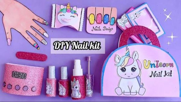 handmade paper nail kit / DIY Paper Nails | Fun crafts to make at home / easy to make / paper craft