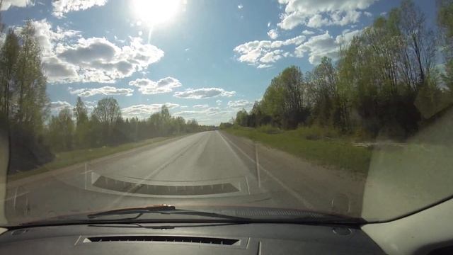 Дорога Боровичи - Окуловка. 11 мая 2015 года. смотреть онлайн