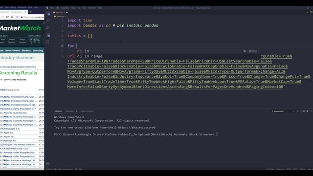 Web Scraping Stock Screener with Python смотреть онлайн