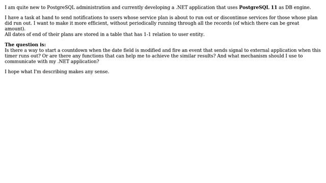 What is the optimal way of monitoring if PostgreSQL table records' date field is today? смотреть онлайн