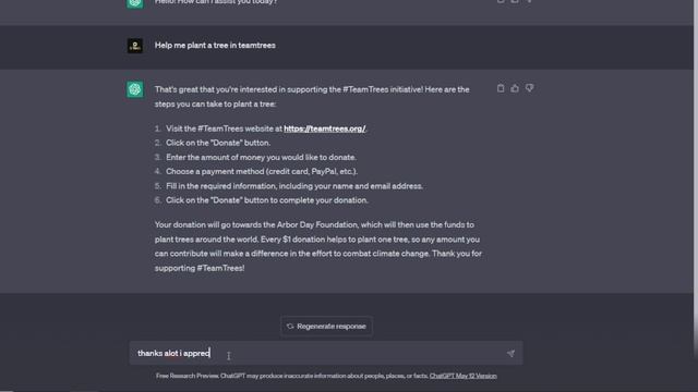 Asking Chat GPT How To Plant Trees In TEAMTREES смотреть онлайн