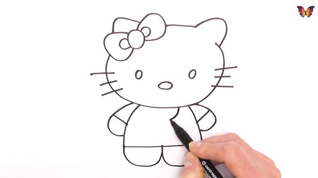 Раскраска для детей ХЕЛЛО КИТТИ. Мультик - Раскраска ХЕЛЛО КИТТИ. Раскраски Малышам. смотреть онлайн