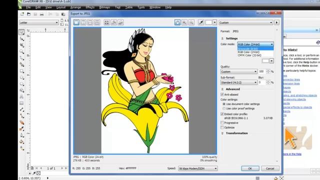 How to Export CorelDraw file to jpg format смотреть онлайн