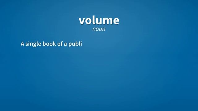 Volume | Meaning of volume смотреть онлайн