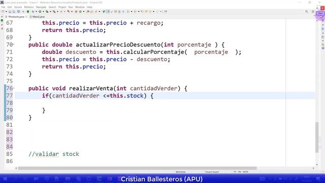Metodo Return-void dentro d una Clase JAVA metodo venta+validar stock metodo return dentro d void P смотреть онлайн
