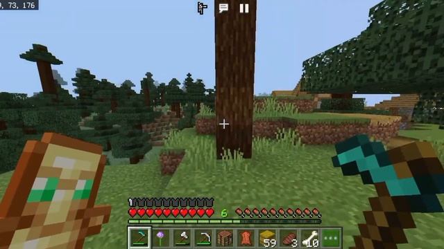 нашли деревню в Minecraft выживание. ( первое видео с нового телефона) смотреть онлайн