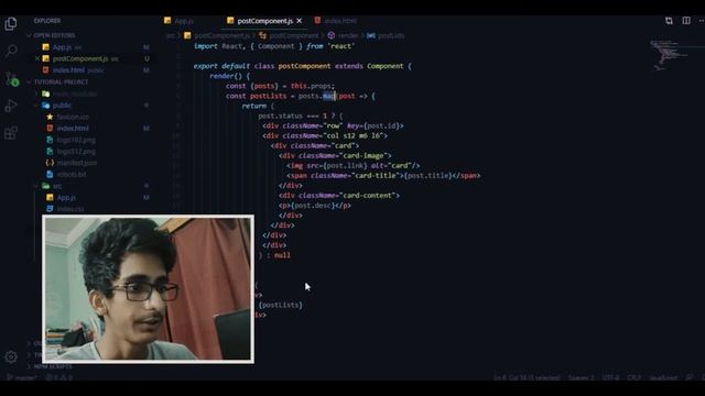 14 - Adding Image To React Project - React JS With Materialize CSS - Beginner Course - _themukherje смотреть онлайн