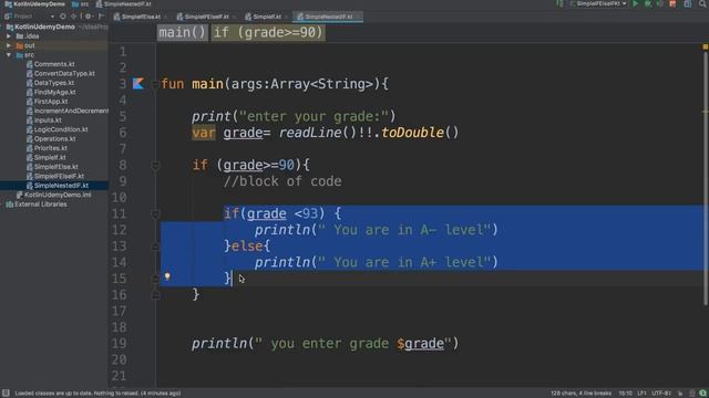 21. Nested If statement in kotlin смотреть онлайн
