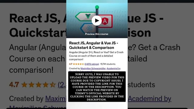 React JS, Angular & Vue JS - Quickstart & Comparison #fireship #programmingwithmosh смотреть онлайн