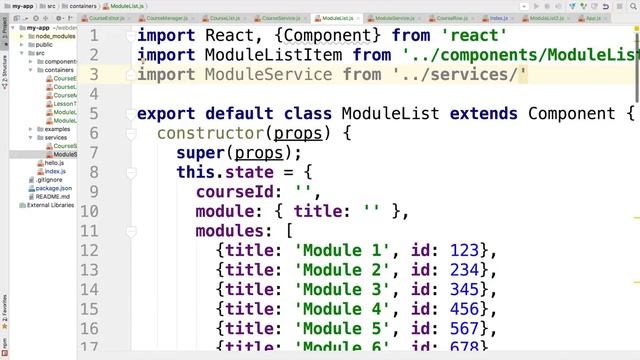 M2L4 9 Implement ModuleService REST API Web Service Client with React смотреть онлайн