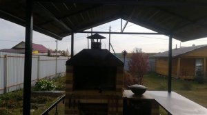 Барбекю из лего кирпича с навесом