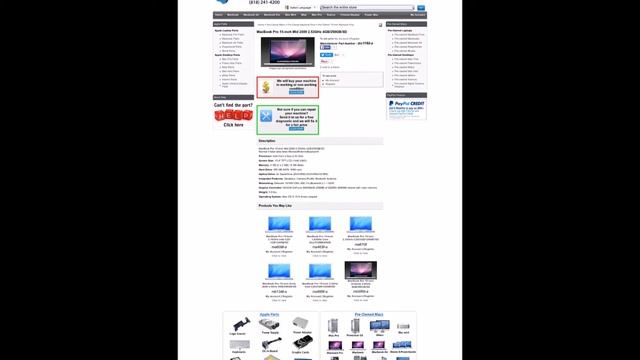 Mc118ll A   MacBook Pro 15 Inch Mid 2009 2 53GHz 4GB 250GB SD