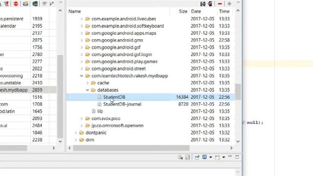 Display SqLite database table values using Android Studio 2.3.3 (Android Device Monitor) смотреть онлайн
