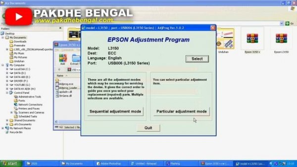 RESETTER PRINTER EPSON L3150